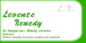 levente nemedy business card